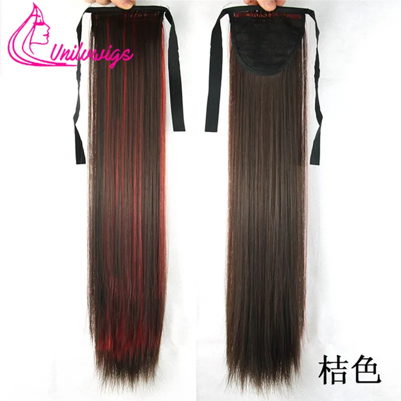 7 Цвета Хвост Натуральных Волос Премиум Высокая Температура Волокна 22 &quot75 г