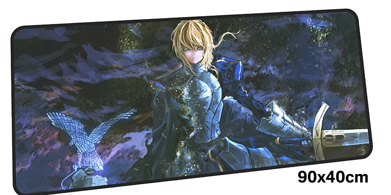 Fate Saber Коврик для мыши геймер 900x400 мм notbook коврик для мыши большой игровой коврик для мыши большой персональный Коврик для мыши стол для компьютера padmouse
