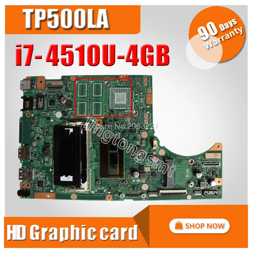 

TP500LA материнская плата REV2.0 I7-4510U 4 ГБ для For Asus TP500L R554LA TP500LN материнская плата для ноутбука TP500LA материнская плата TP500LA материнская плата