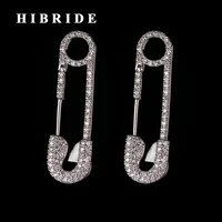 hibride classic women wedding hoop earrings brincos aaa cubic zircon micro pave gold color boucle doreille femme e 391