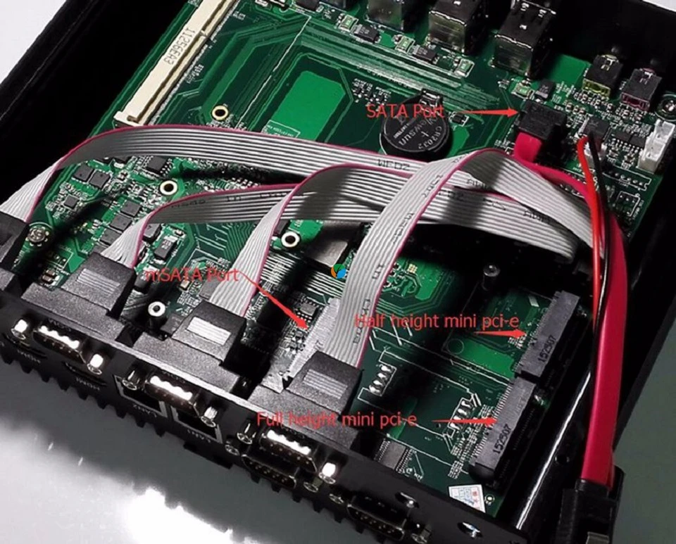 Причастником I4 промышленный Мини ПК с 6 COM 2 HDMI 2 Lan черный цвет Intel i3 4005u 4010u i5 4200u i7 4500u процессор