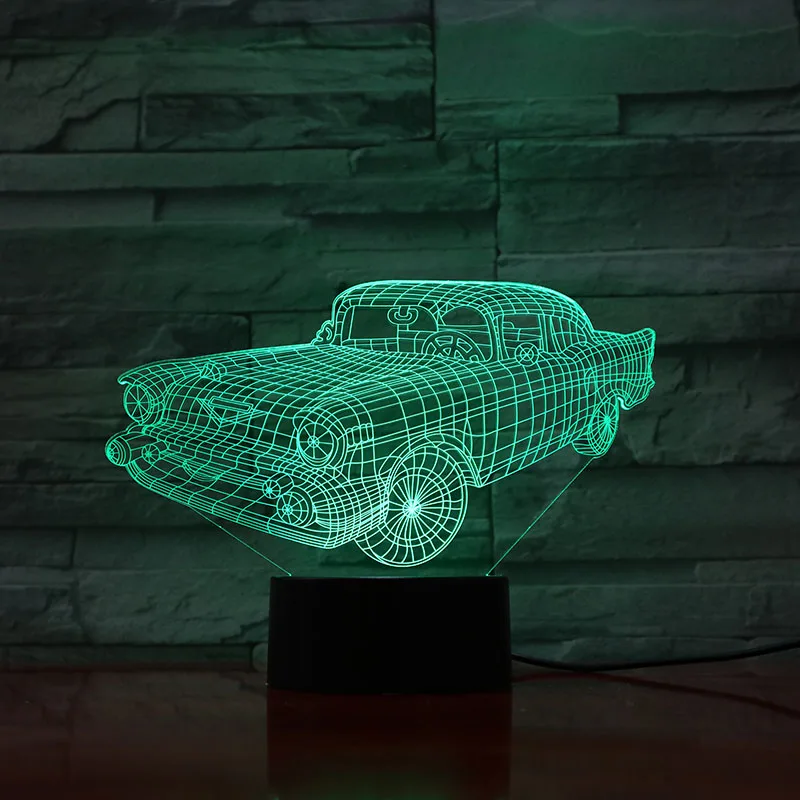 Светодиодный ночник 3D седан настольная лампа домашний декор украшение для