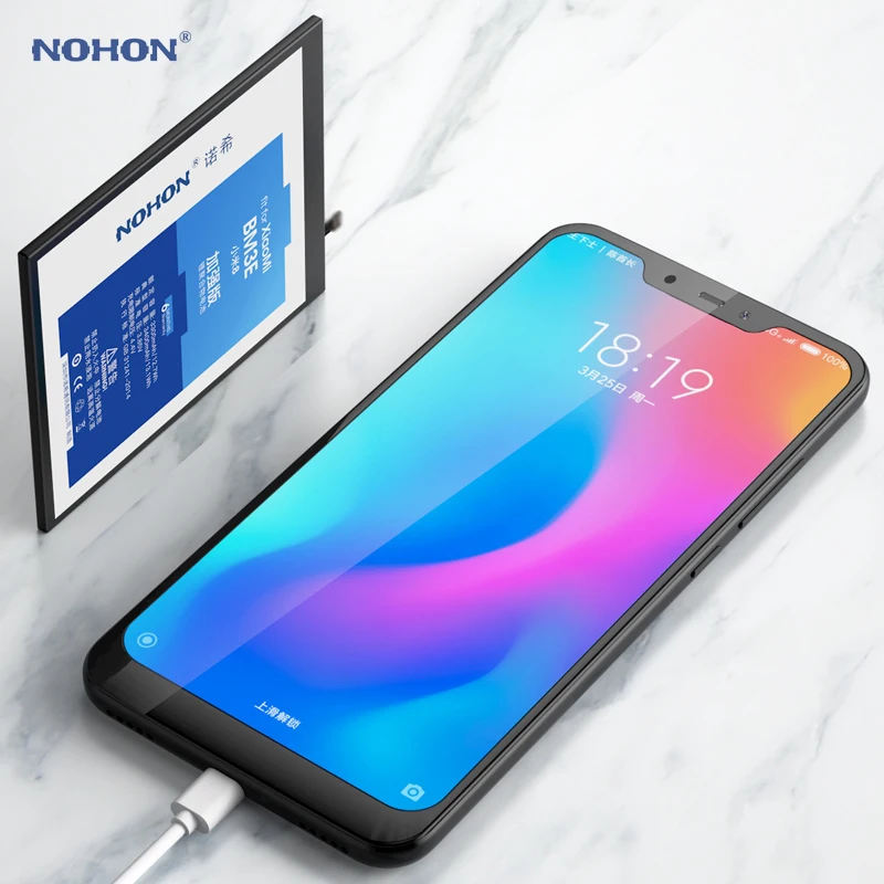 Nohon-Bater&iacute;a Para Xiaomi Mi 8 BM3E, bater&iacute;a de pol&iacute;mero de litio con capacidad de 3300-3400mAh, herramientas gratuitas para Xiaomi 8 Mi8 BM3E-2