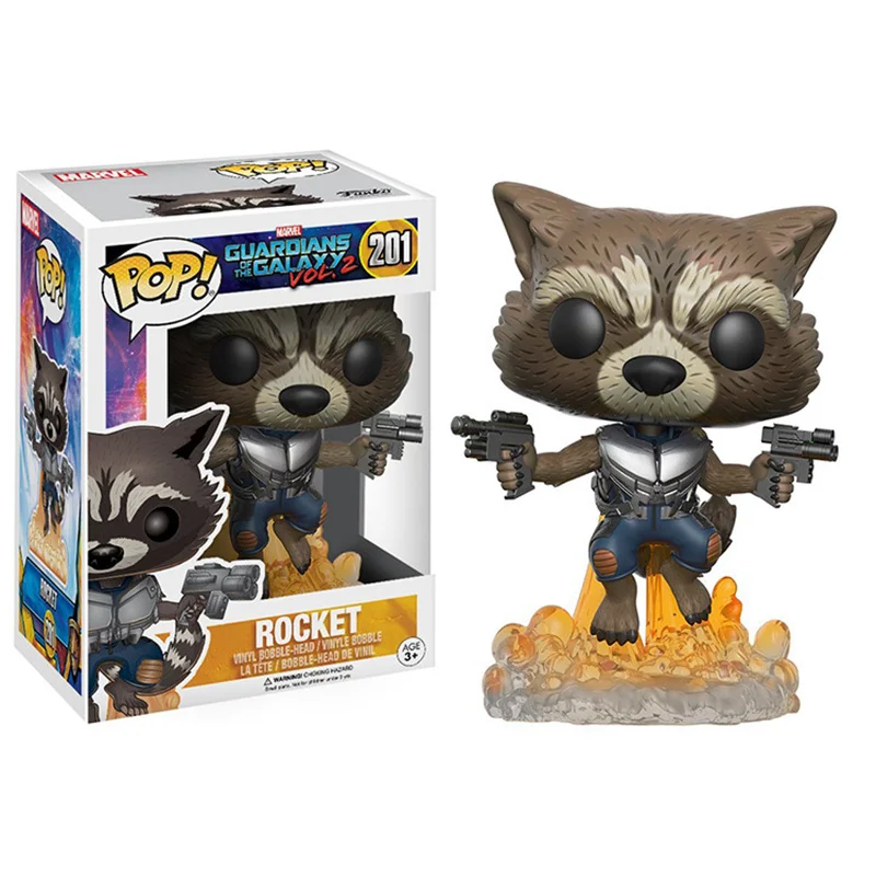 FUNKO POP Marvel movie toys Guardians of the Galaxy 2 Rocket Grootted экшн фигурка коллекция игрушек для детей