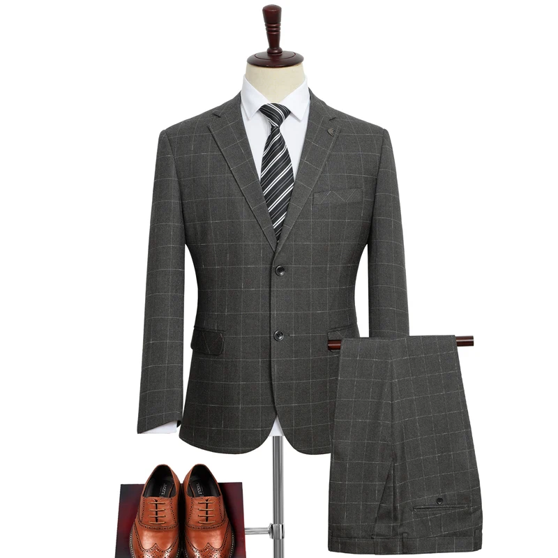 Новинка 2019 деловой повседневный костюм для мужчин стильный высокого качества