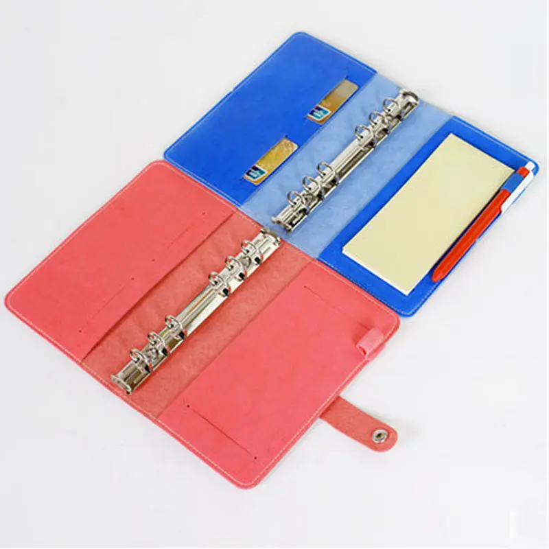 Творческий A6 оснастки связываются с отрывными листами планировщик ноутбук искусственная кожа Бесплатная