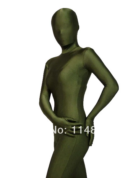 Темно зеленый полностью спандекс зентай костюм|suit tweed|suit cashmeresuit polyester |