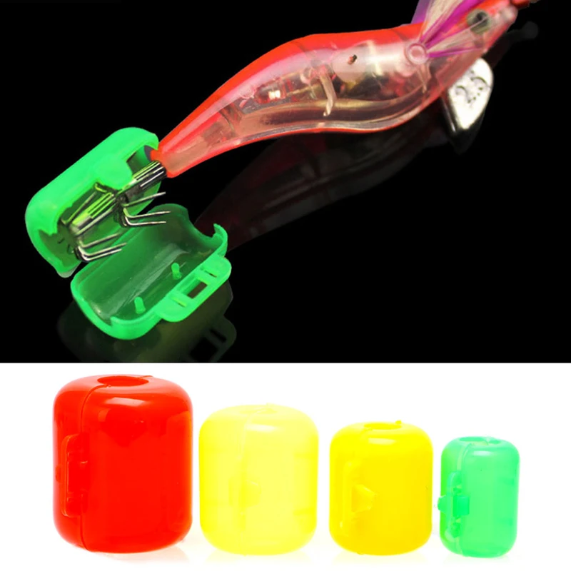 10 шт./лот деревянный джиг для креветок крючки кальмара зонтик крючок шляпа защита