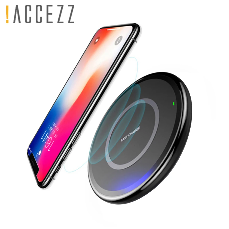! ACCEZZ 7 5 Вт Qi Беспроводное зарядное устройство для iPhone X 8 Plus P XS Max XR Зарядка