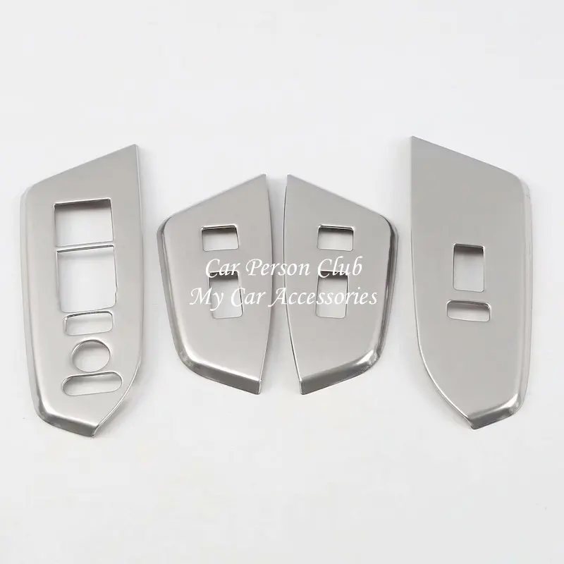 Interior Door Window Lift Switch Armrest Panel three Color Stainless Steel trims 4pcs For Honda CRV 5TH LHD 2017 2018 2019 2020 |