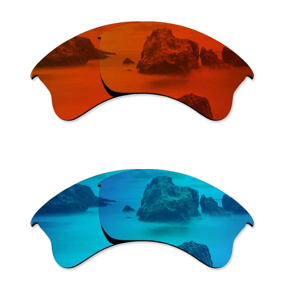 2 пары поляризованных солнцезащитных очков Glintbay Сменные линзы для Oakley Flak Jacket XLJ Fire