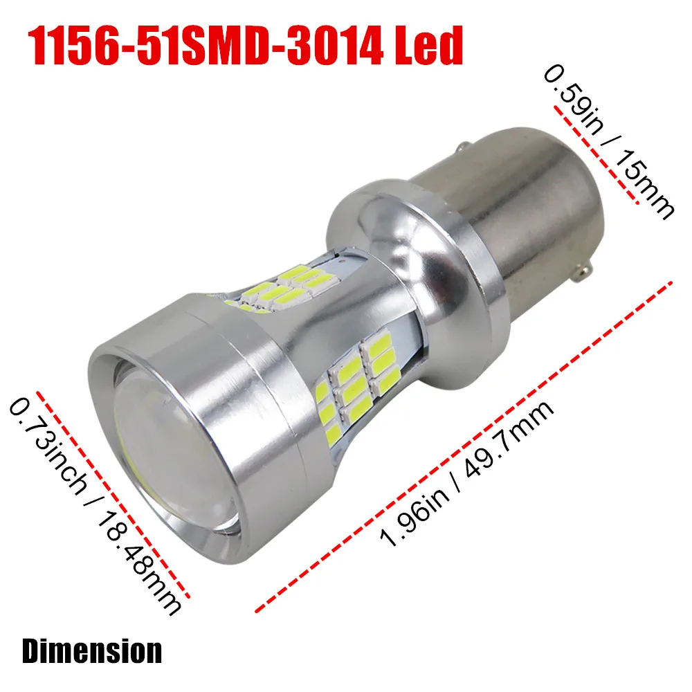 WLJH 2x12V 24V 3014 Чип светодиодный BA15S 1156 S25 P21W авто DRL Дневной светильник Резервное