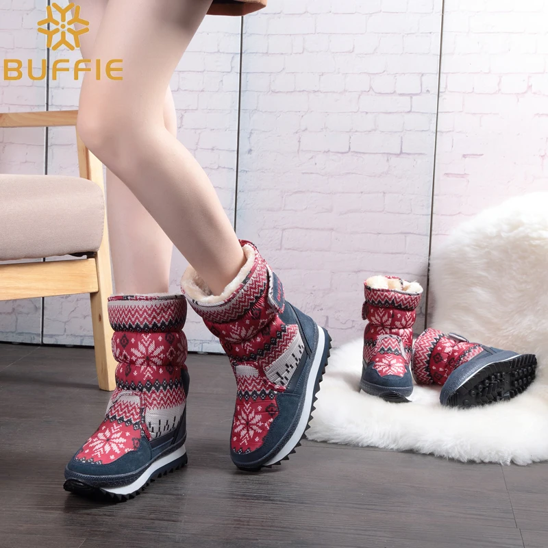 Обувь для детей обувь в виде снежинки зимние сапоги девочек теплые плюшевые с