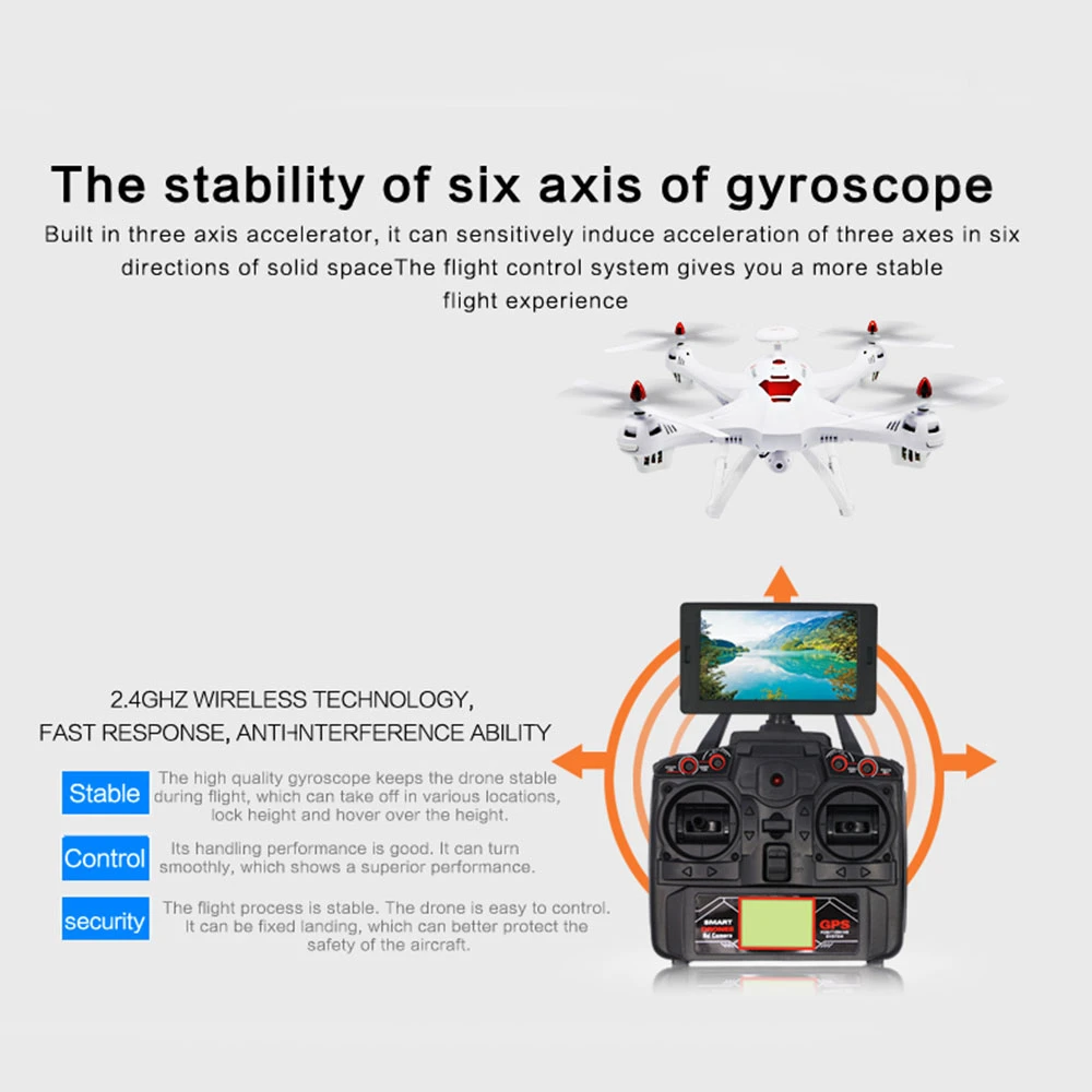 Phoota 2 4 GHz канальный 6 осевой GPS FPV HD 720P 2.0MP камера WiFi Hover Altitude Hold дистанционное