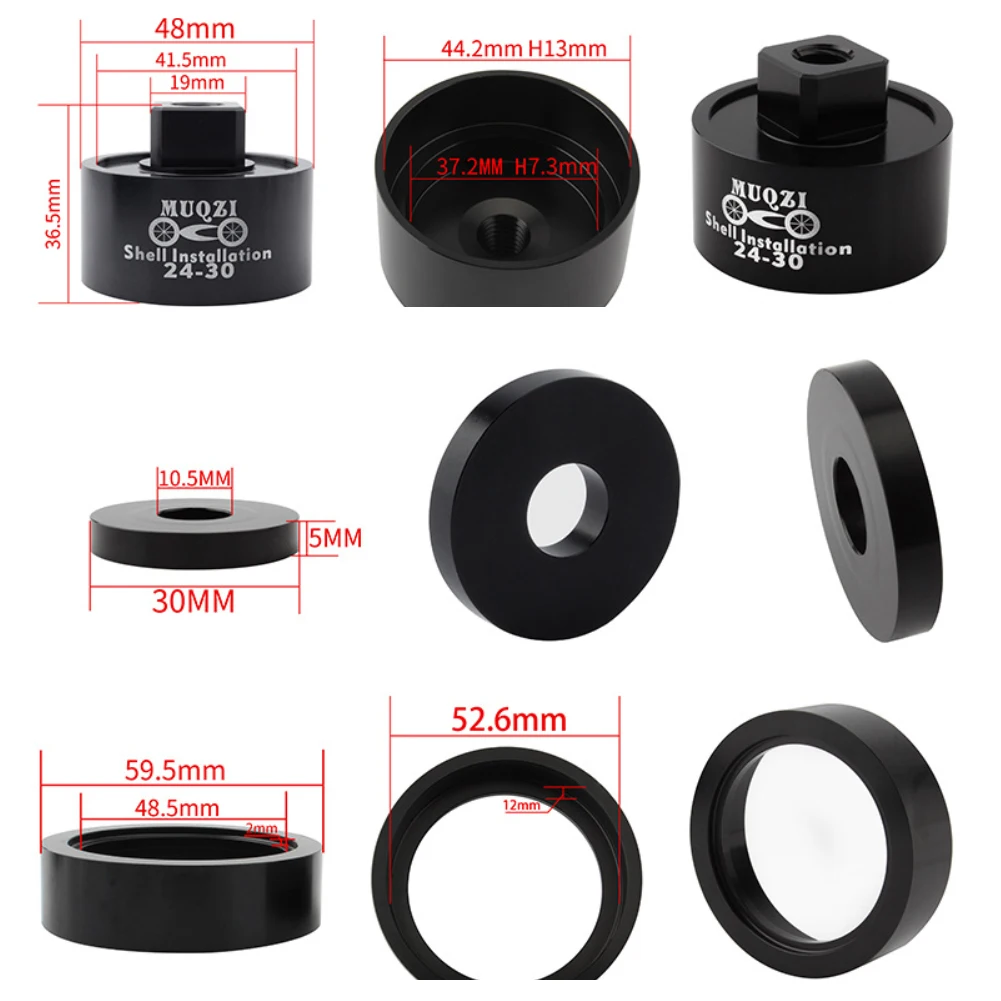 

Bike Tools Alloy bearing press Bicycle axle center Press-In Shaft Static Installation Disassembly Tool Suit Mountain bike road