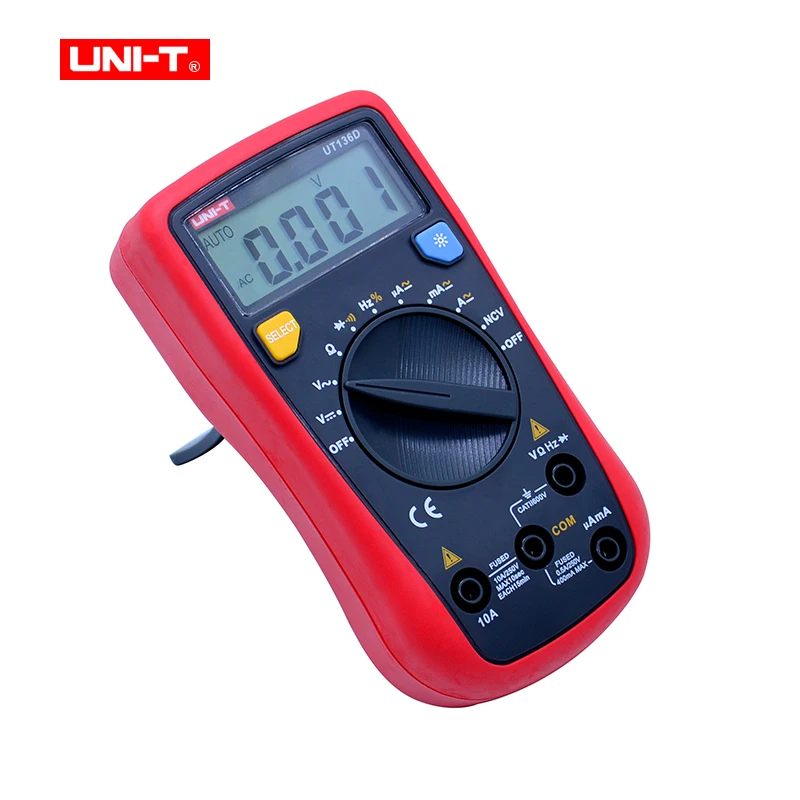 UNI-T UT136A/B/C/D Мини цифровой мультиметр AC/DC Вольтметр Амперметр Мульти Тестеры Автоматическое отключение питания с диодом ручной мультиметр