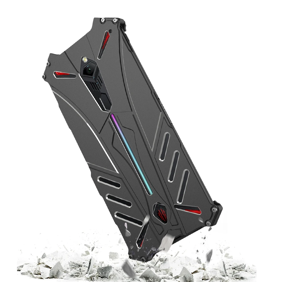 Металлический алюминиевый чехол для ZTE Nubia Red Magic 3 DIABLO ROJO роскошный сверхпрочный