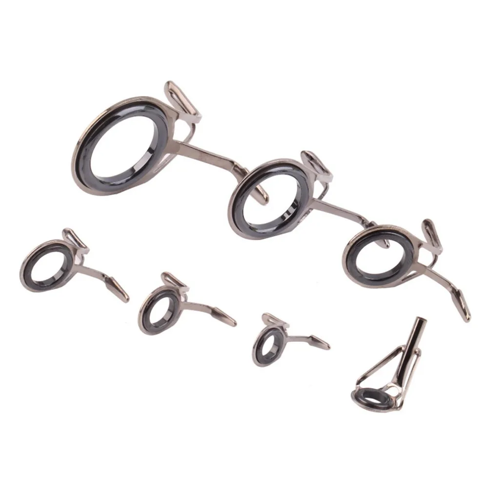 7 шт винтажные овальные рыболовные наконечники направляющие для удочек набор