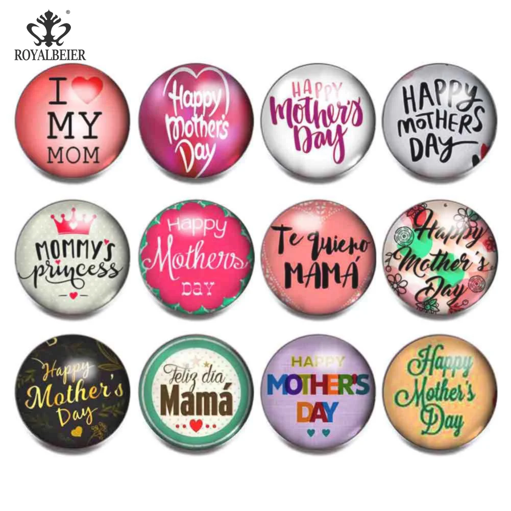 Пуговицы RoyalBeier с выпуклым стеклом 18 мм 12 шт./лот|bracelets for|18mm snap buttonbracelet for charms |