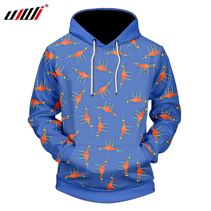 UJWI Новая мода 3D принт Забавный рисунок толстовки Толстовка крутая хип хоп