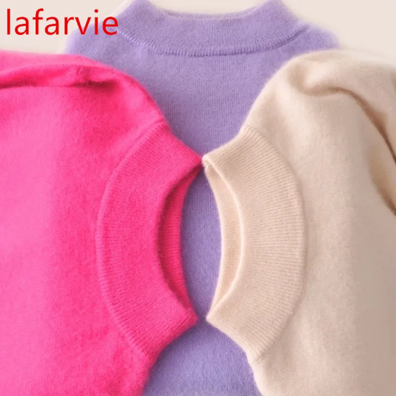 Lafarvie Autumn Winter Quality Cashmere Sweaters Women Fashion Female Soft and Comfortable Warm Slim Knitted Pullovers Hot Sale | Женская