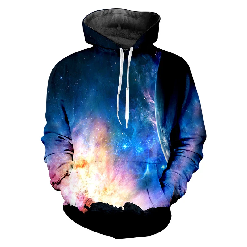 Худи OGKB мужское с 3d графическим принтом модный джемпер в стиле хип хоп уличная