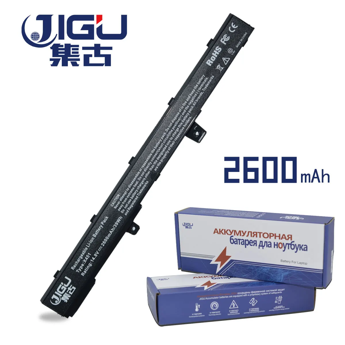 JIGU ноутбука Батарея A31N1319 X551M A41N1308 A31LJ91 для Asus X451CA X451 X551 X451C X451M X551C X551CA|laptop battery|a31n1319
