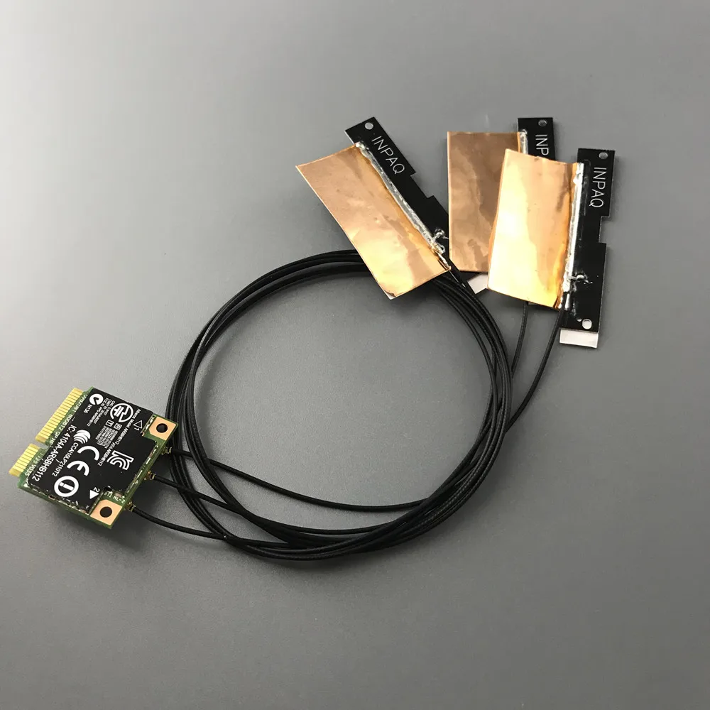 3 x ноутбук Внутренний провод wifi 2,4/5,8G кабель для Intel 6300 5300 AR9380 MINI PCI-E беспроводная карта антенна U. FL Черный 65 см/25,5"