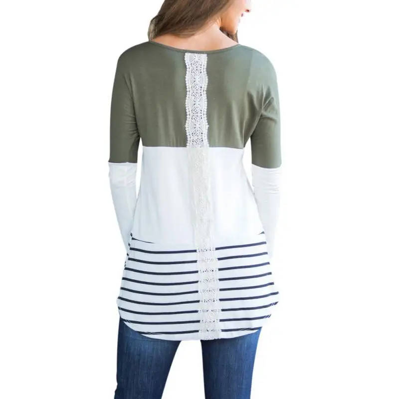 Blusas 2017 летняя и осенняя кружевная Женская туника блузки рубашки с длинными