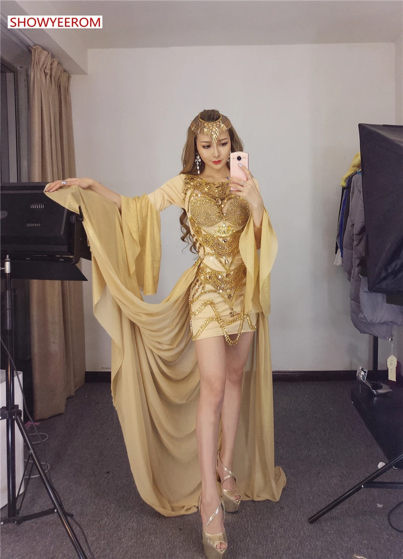 Женская модная модель для танца живота костюм певицы выступлений в ночном клубе |