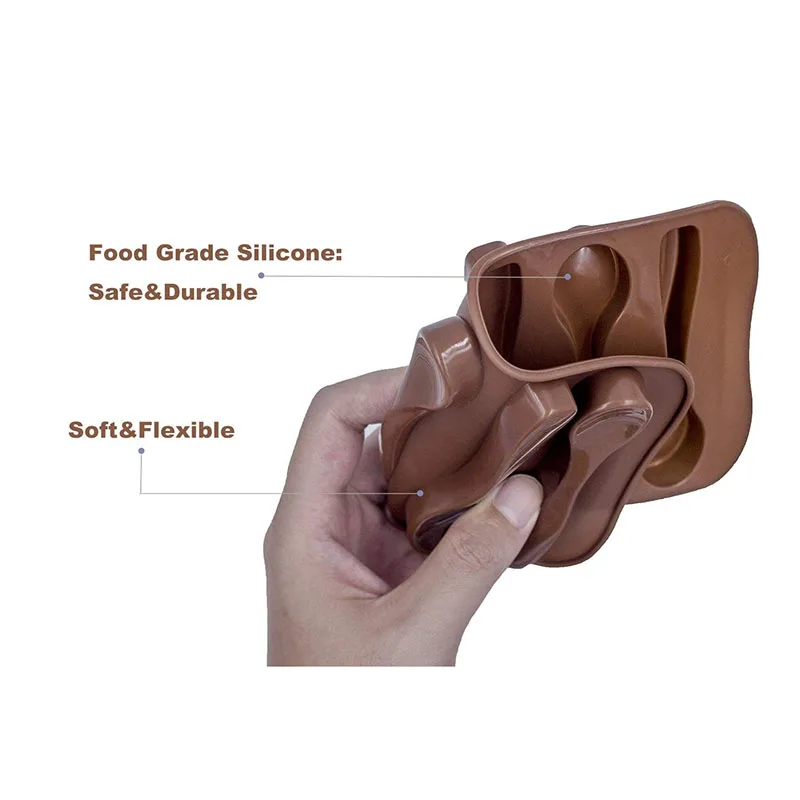 6 отверстий ложка форма для шоколада ледяное желе силиконовые формы помадки
