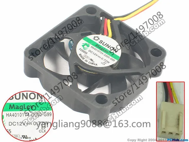 SUNON HA40101V4 Q000 G99 DC 12V 0 72 W 40x40x10mm вентилятор охлаждения сервера|square fan|server fanfan |