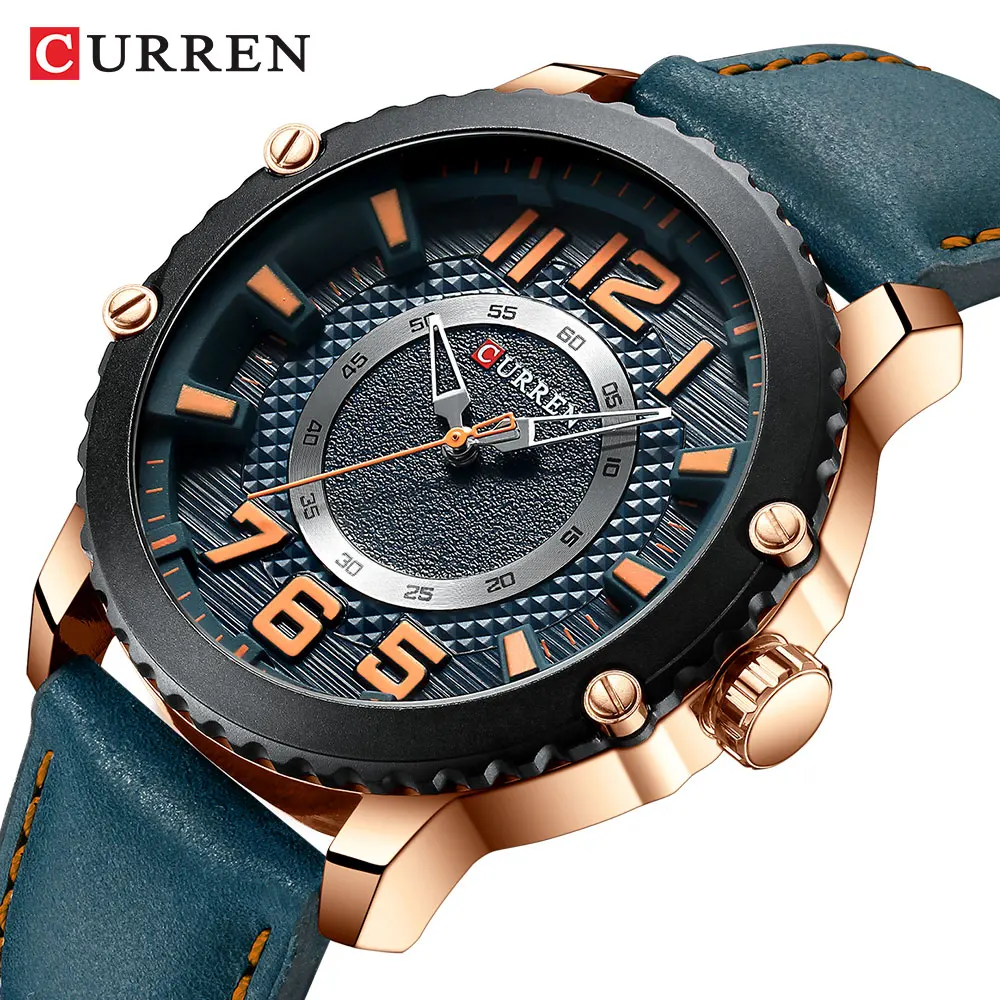 

CURREN 2019 Fashion Top Brand Luxury Designer Leather Men Watch Casual Male Quartz Waterproof Wristwatch Relogio Masculino
