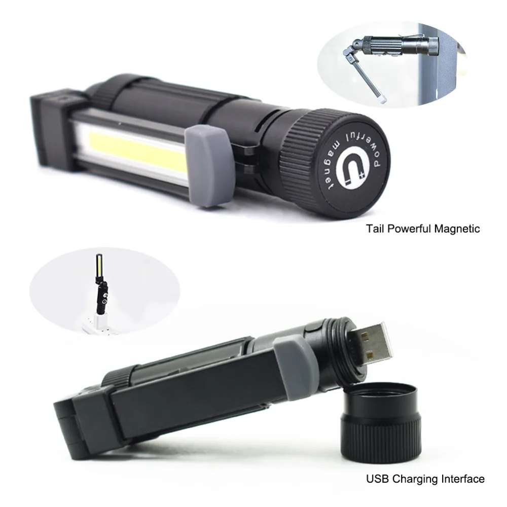 Светодиодный светильник Теплый USB Аккумулятор Перезаряжаемый встроенный ight COB XPE