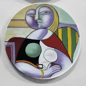 Pablo Picasso Les Demoiselles d'Avignon Cubism настенная подвесная декоративная тарелка художественное керамическое ремесло фоновое украшение - Цвет: I