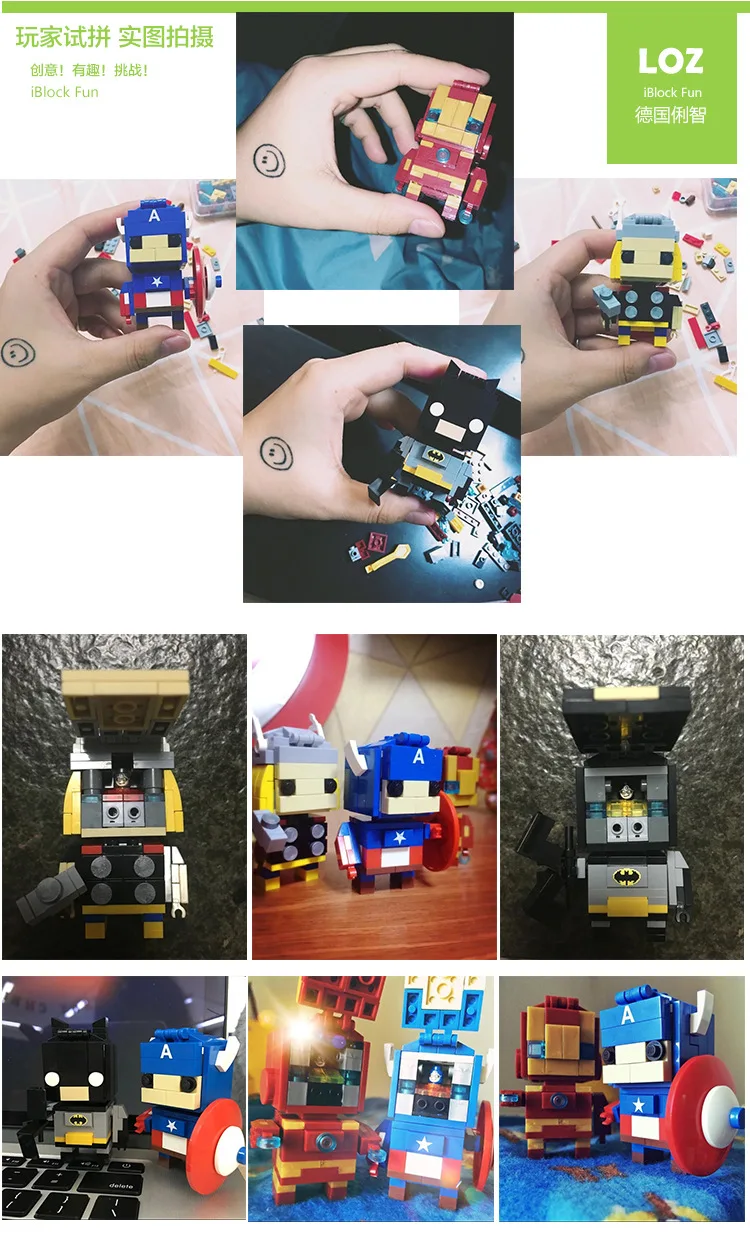 LOZ Mini Blocs Commando Suicide Joker Figure D➬tion de L assemlee Modle строительные блоки фигурки Dessinee Jouets |
