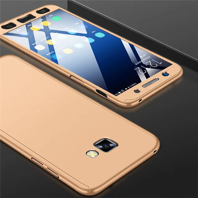 Золотой 360 Полное покрытие чехол для телефона для samsung Galaxy M10 A10 A70 A40 A50 чехол для A6 A8 J6 J4 Plus A9 защитная оболочка чехол Крышка - Цвет: Золотой