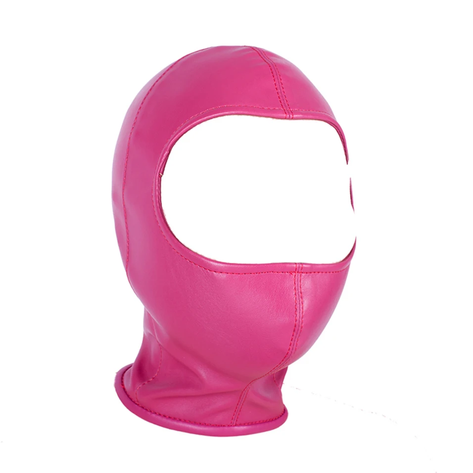 CamaTech из искусственной кожи с открытым лицом голова жгут фетиш бдсм головы маска