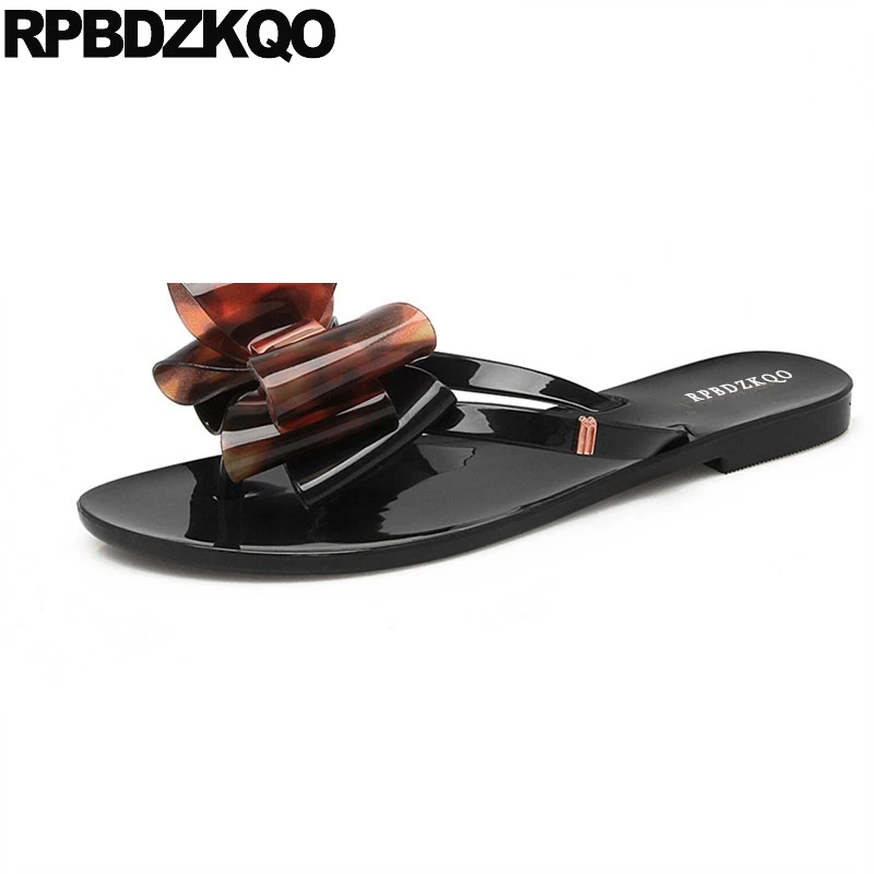 слайды женские сандалии плоские случайные пластик дамы розовый Сандалии обувь