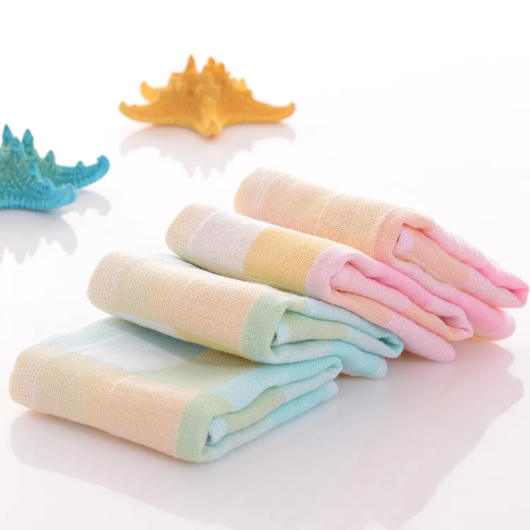 4 шт./лот хлопковый двухслойный марлевый платок для новорожденных квадратное