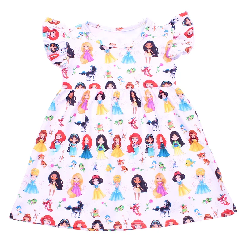 Children Grils Summer Dress Clothing Toddler Princess White Kids Cute Short Sleeve Milksilk Boutique | Детская одежда и обувь
