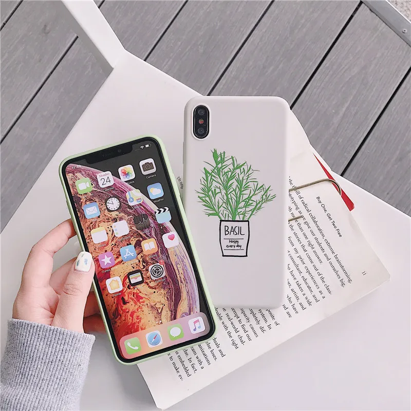 DISCASE свежие зелёные листья чехол для телефона iphone XS MAX XR X 6 6s 8 7 plus сплошной цвет