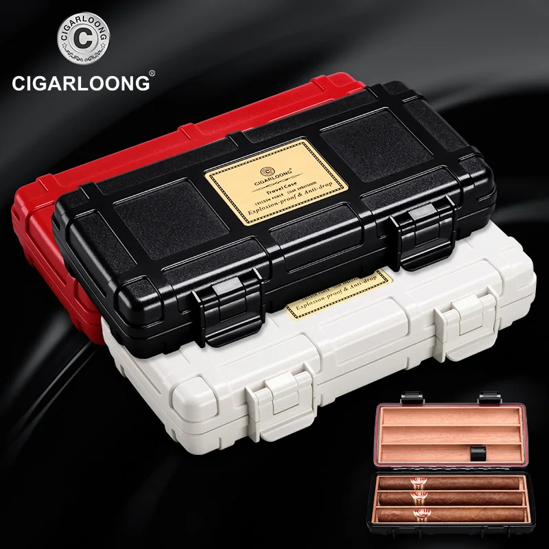 

CIGARLOONG cigar cigar moisturizer travel portable 3 sticks moisturizing cabinet moisturizing cabinet CL-083