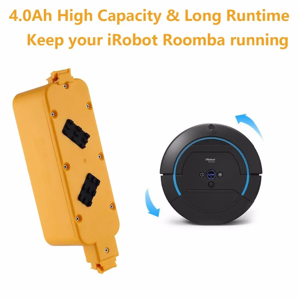 Для Irobot Roomba 400 14 4 v 4ah сменный никель металлогидридный аккумулятор большой емкости