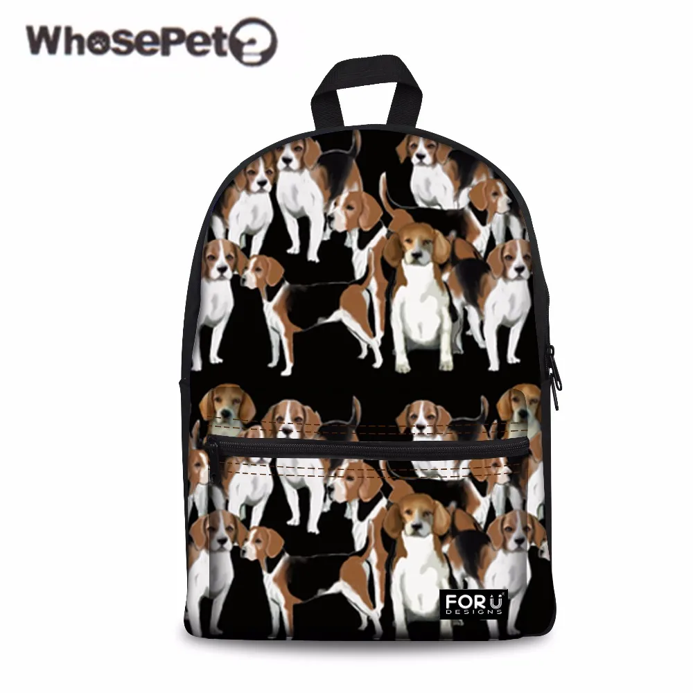 WHOSEPET рюкзаки для женщин Бассет-Хаунд печать сумка через плечо рюкзак студентов