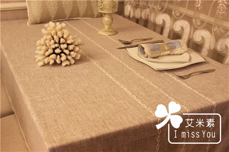 

Zakka streaks natural solid stripes simple tablecloth table cover Japanese cotton Mediterranean khaki abstrakte fabric rectangle