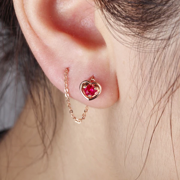 Женские серьги Pigeon blood ruby натуральный 0 3 карат ювелирные изделия для помолвки