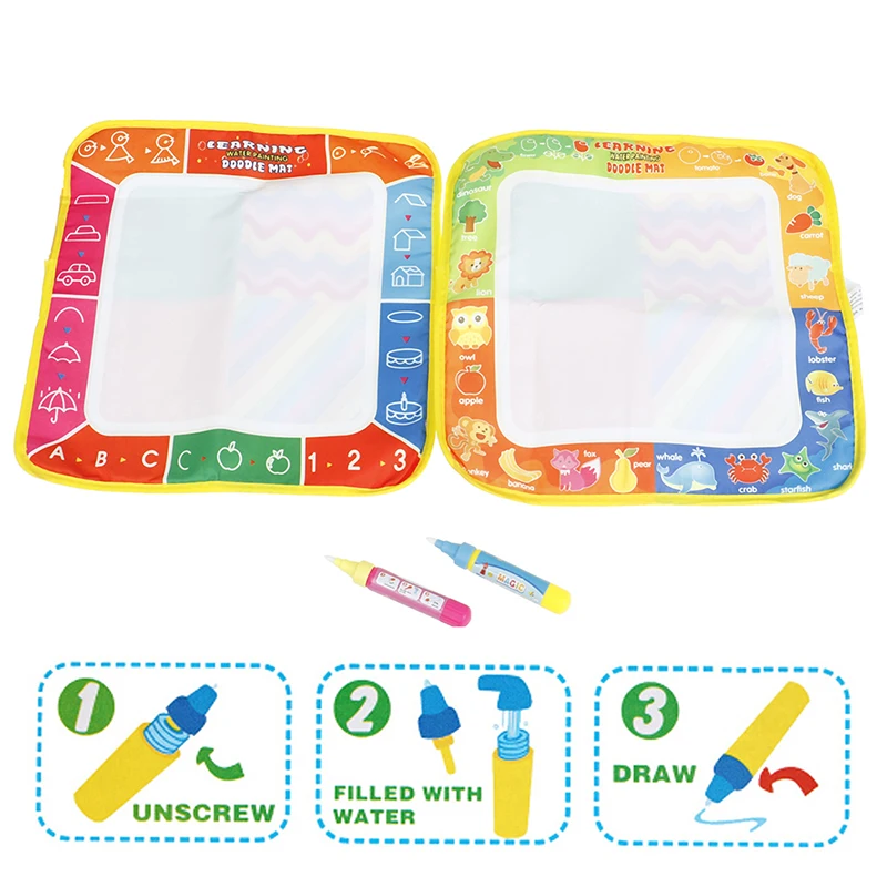 

29*29cm Magic Water Drawing Cloth Cloth With Doodle Painting Pen Water Painting Mat For Children Early Education Drawing Toy