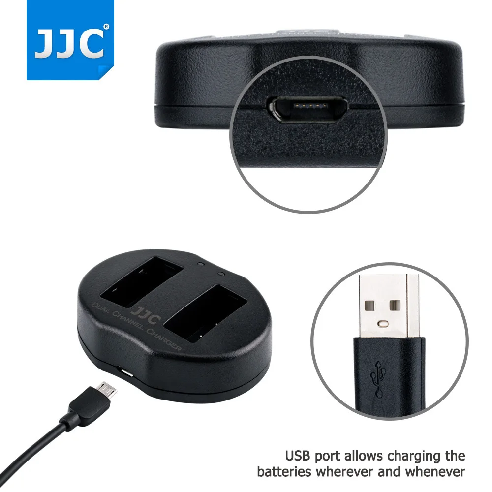 JJC USB двойной Батарея Зарядное устройство для Canon M100/EOS 77D/800D/760D/750D/200D/M5/M6/M3
