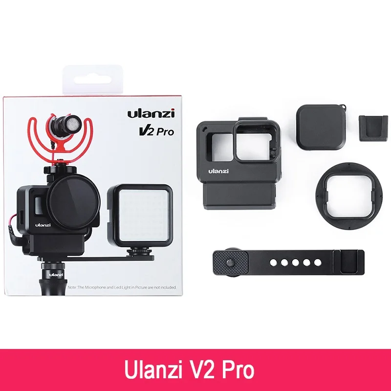 V2 Pro Go Pro Vlogging Корпус чехол рамка крышка с холодным башмаком крепление для GoPro Hero 7 6 5 к Rode Videomico Boya BY-MM1 микрофон - Цвет: V2 Pro